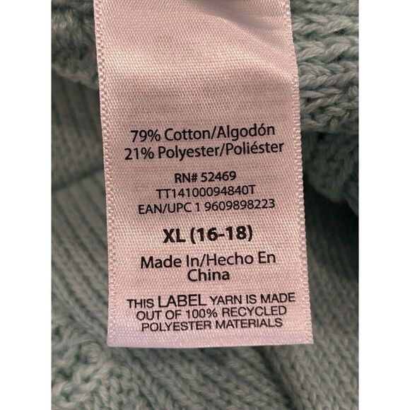 Time and Tru Sweater Tank Top Mint Green Women's XL (16-18) - Picture 5 of 6